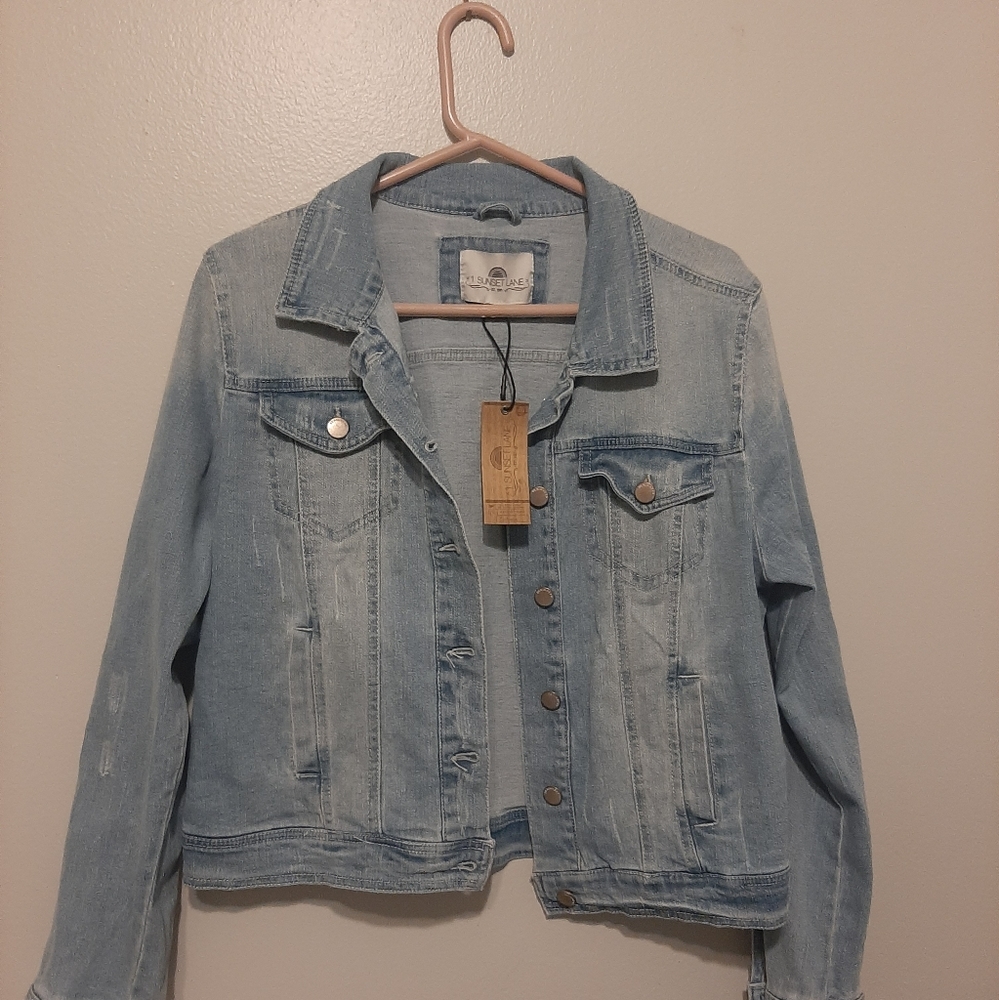 1 sunset lane denim jacket Large